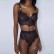 Hot selling sexy women's lace lace eyelashes love mesh panties set
