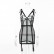 Women's European and American sexy locomotive sexy stitching strap dress perspective suspender skirt