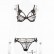 Explosive European and American hot-selling women's see-through lace sexy water-soluble flower underwear set