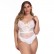 European and American women's plus size sexy lace lingerie top