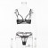 Sexy lingerie sexy lace flower stitching women's gathered underwear set