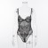 Sexy women's lace mesh stitching solid color sling sexy one-piece