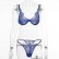 European and American women's lace eyelash three-point sexy lingerie set 11364
