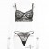 Hot sale lace eyelash lace women's sexy lingerie set
