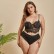 European and American women's plus size sexy lace lingerie top