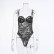 Autumn new women's sexy hollow lace chain link flowers with steel ring sexy one-piece 11018