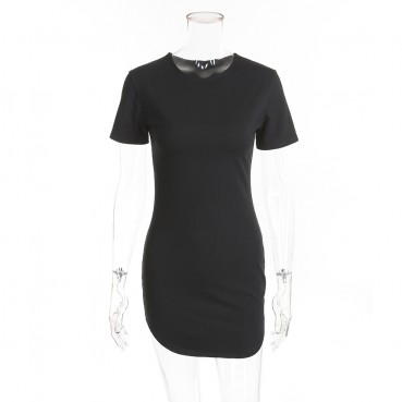Hot sale in spring and summer sexy cotton bag hip dress women's new spot