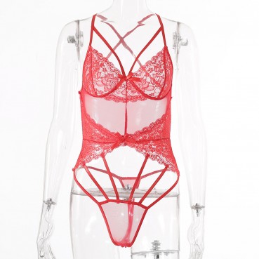 Hot selling sexy lace lace sexy lace-up women's clothing wholesale 10610