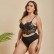 European and American women's plus size sexy lace lingerie top