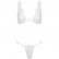 European and American women's lace eyelash three-point sexy lingerie set 11364