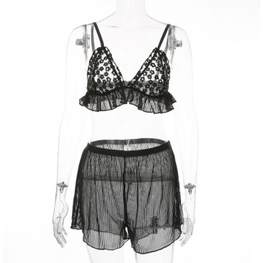 Net celebrity hot style European and American women's home comfort pajamas