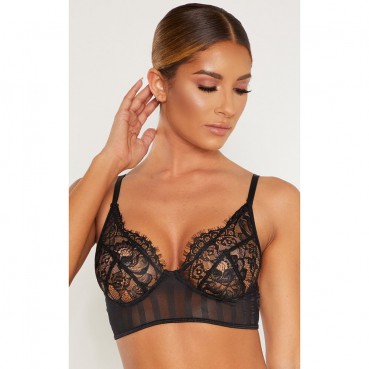 Fashion women's European and American sex appeal lace eyelashes see-through lingerie set