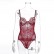 Sexy women's lace mesh stitching solid color sling sexy one-piece