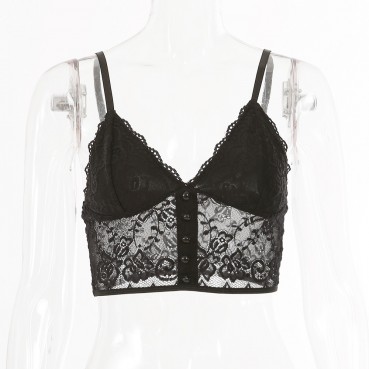 Ladies' hot summer new product lace crochet sling top sexy lingerie