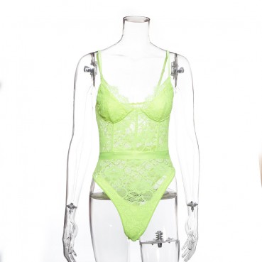 New women's lace stitching sexy lingerie sexy slim bodysuit