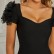 European and American women's bandage dress black slim evening party petal dress