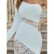 Autumn and winter dress temperament lace irregular long skirt hollow host one shoulder diagonal collar bandage dress female