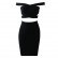High-end women's evening party bandage suit Fashion strapless nightclub sexy two-piece hip skirt with backpack