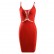 European and American exports of high-end women's sexy sling hollow dress elastic bandage banquet evening dress bag hip skirt