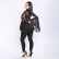 Bandage pants suit women's long-sleeved flared sleeve lace see-through jumpsuit jumpsuit