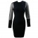 Autumn and winter new fashion long-sleeved dress half-high neck slim knit dress European and American autumn bandage dress