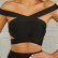 High-end women's evening party bandage suit Fashion strapless nightclub sexy two-piece hip skirt with backpack
