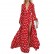 New autumn and winter dress Bohemian big swing V-neck dress Polka dot print long skirt