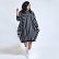 Autumn new independent stand European and American striped loose large size long-sleeved pocket dress