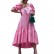 Spot autumn and winter new European and American fashion women's loose square collar straight puff sleeve dress women