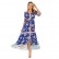 Spring and summer new women's dress with bohemian beach holiday style pleated print dress