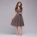 New European and American women's corset slim short-sleeved polka-dot big puffy dress
