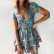 Summer new style women's European and American sexy v-neck floral print beach dress