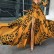 Autumn European and American dress sexy deep V-neck long-sleeved long skirt evening dress