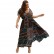 Women's 2021 spring and summer new bohemian short-sleeved lace-up dress