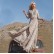 Summer new style European and American printing three-quarter sleeve elastic waist V-neck chiffon sexy female dress 137