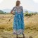 2021 new European and American women's loose large size printed dress women's casual blouse