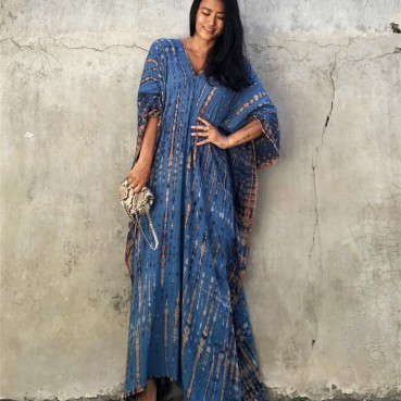 Beach blouse blooming loose plus size holiday long gown beach skirt bikini blouse