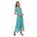 European and American spring and summer dress sexy V-neck bohemian cardigan waist printed female dress