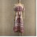 New bohemian print one-shoulder fringed short-sleeved dress long skirt