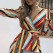 European and American rainbow striped dress stand alone new MP-500