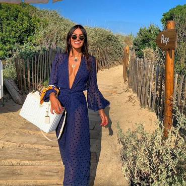 Sun protection clothing spring and summer ultra-thin cardigan mid-length long-sleeved trumpet sleeves large size shawl jacquard jacket outside