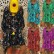 Fashion casual big V butterfly print nine-point sleeve dress