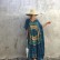 Male Meifeng Beach Bat Sleeve Digital Printed Dress Loose Robe