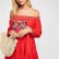 European and American new FREPEO bohemian flower embroidery one-shoulder shirt skirt female summer