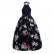 New European and American hanging neck printing big swing dress long dress women 417
