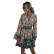 European and American women's high waist ruffled A-line skirt casual temperament bohemian print dress