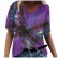 Spring and summer new hot color graffiti painting printing v-neck short-sleeved T-shirt top