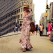 New bohemian rayon printed floral ruffled deep V-neck and large hem long dress 116