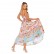 Spring and summer new women's dress with bohemian beach holiday style pleated print suspender dress