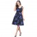 Summer European and American Hepburn style rose print v-neck wrap chest sleeveless pleated skirt dress